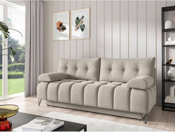 Beautysofa Schlafsofa Bergen im modernen Stil, mit Bettfunktion und Bettkasten
