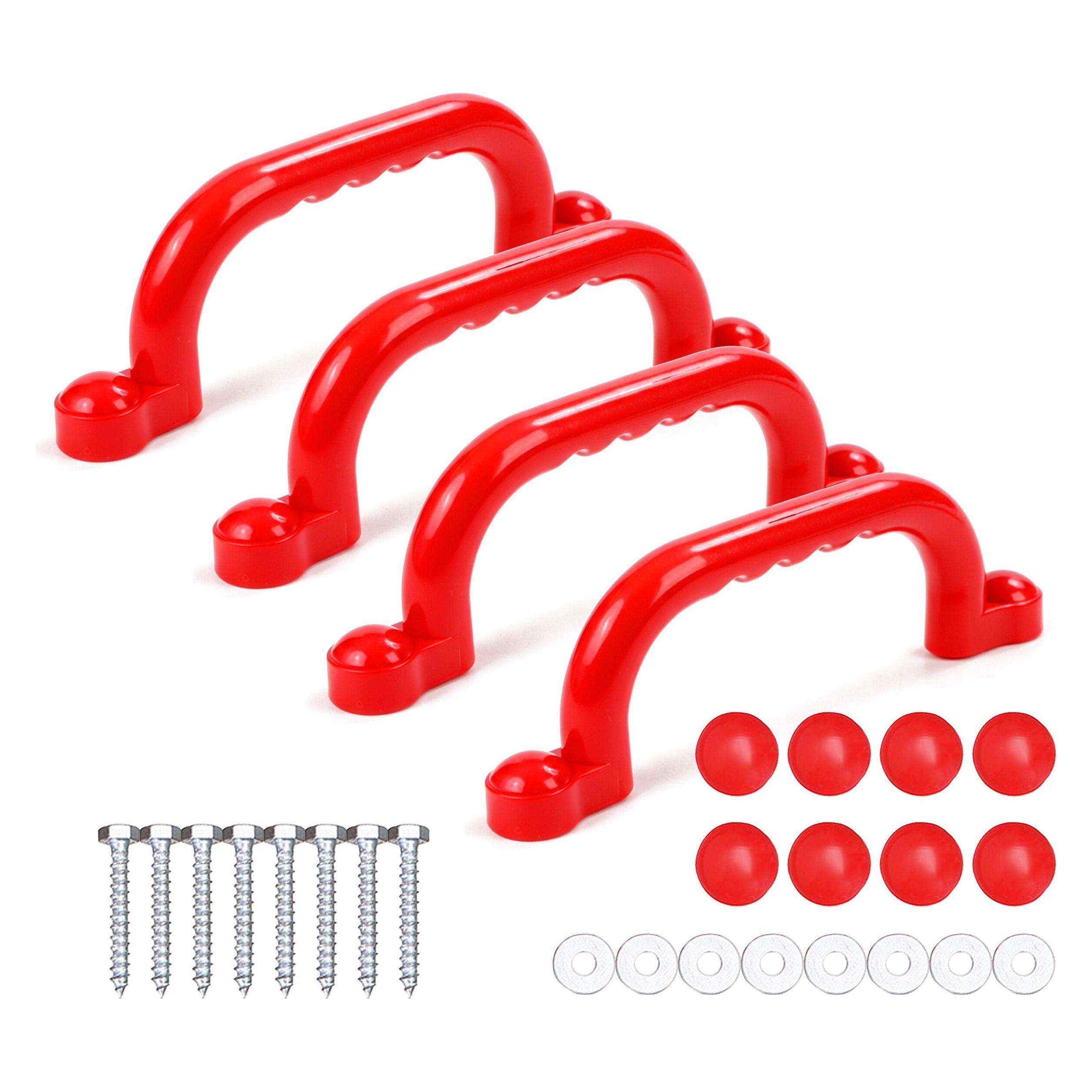 Relaxdays Klettergerüst-Griffe (Rot) (4052025821340)
