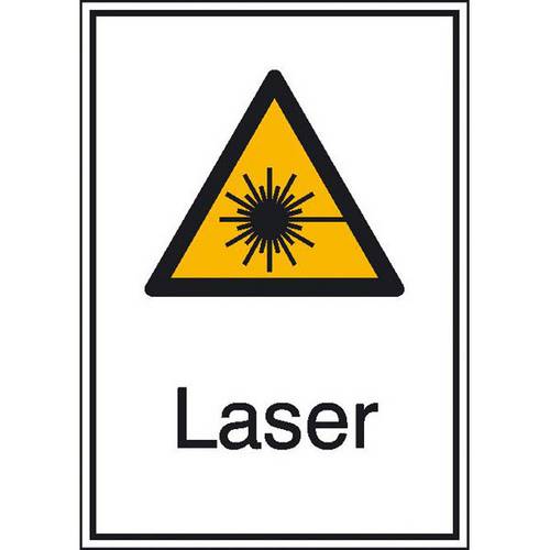 Warn-Kombischild Laser Kunststoff (B x H) 131mm x 185mm ISO 7010 1St.