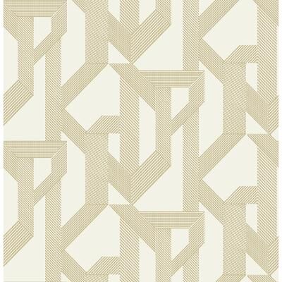 A-Street Prints Franz Gold Geometric Wallpaper