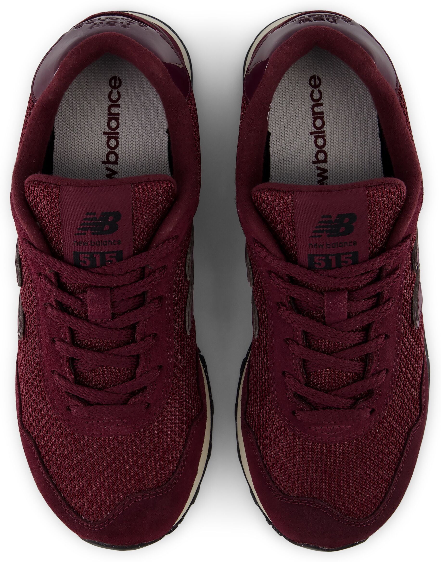 Sneaker NEW BALANCE "515", Damen, Gr. 41,5, rot (mulled wine, mulled wine), Leder, Textil, Schuhe Sneaker, Pour adultes, avec semelle en caoutchouc mulled wine, mulled wine 41,5