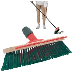 Novaliv Gartenbesen Elaston 40 cm Besenkopf mit Kratzleiste Elaston Borsten Ideal als Besen draußen Straßenbesen Harte Borsten Terassenbesen Hofbesen Stallbesen Kehrbesen Industriebesen Outdoor Broom