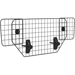 PawHut Hunde Universal Kofferraumgitter verstellbar Metall schwarz (90-120) x 40,5 cm