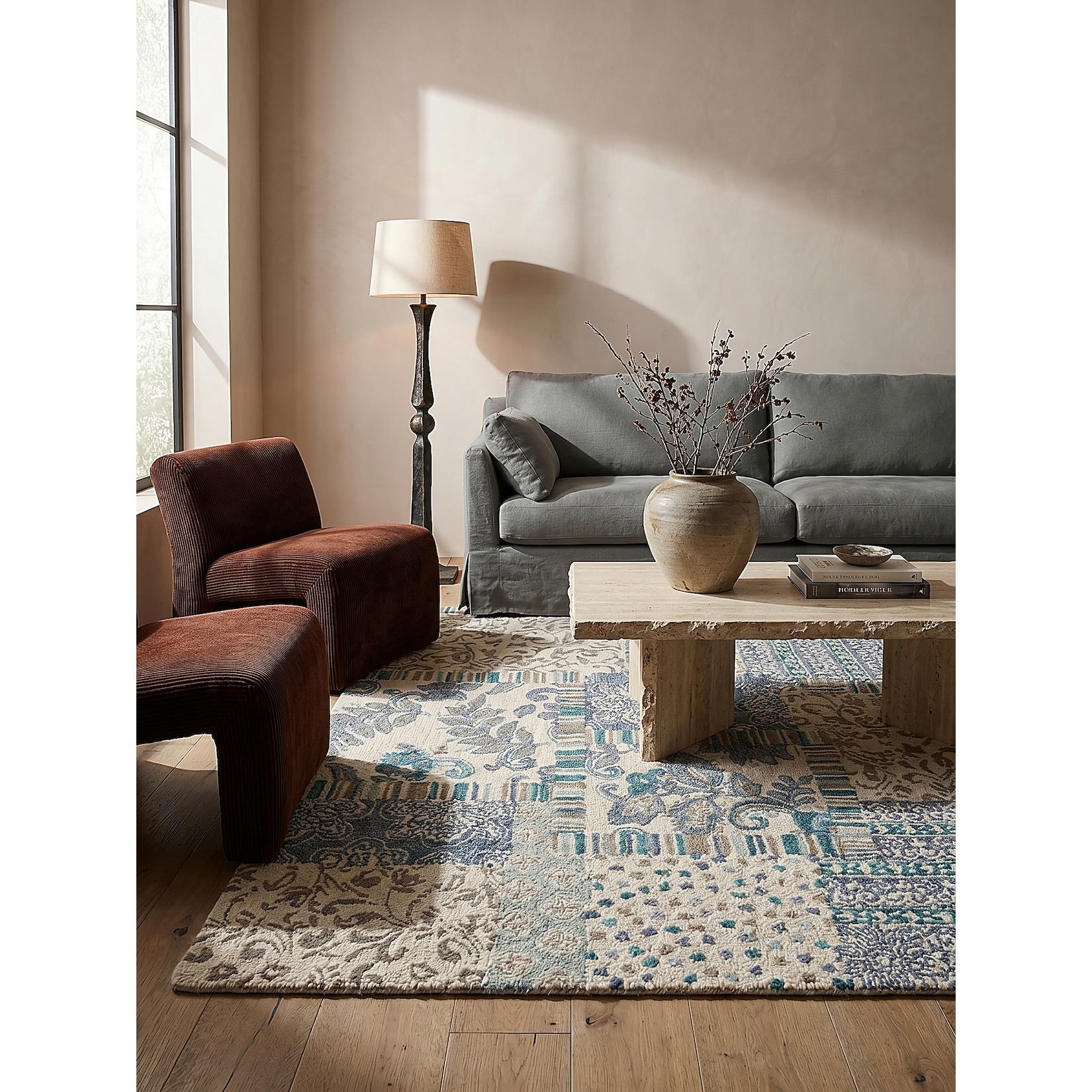 Wollteppich Boho Blau 120 x 170 cm - SOAR Kadima Design