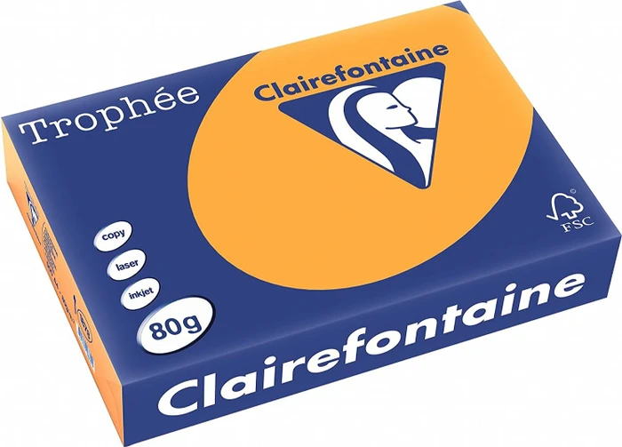 Clairefontaine Kopierpapier Trophée mandarin DIN A4 80 g/qm 500 Blatt