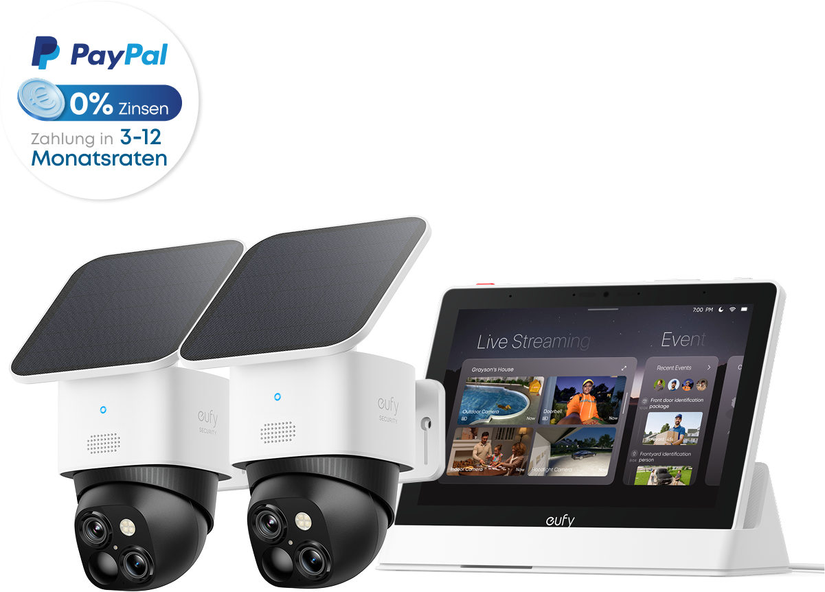 eufyCam Solo S340 2er-Set Bundle mit Smart Display E10