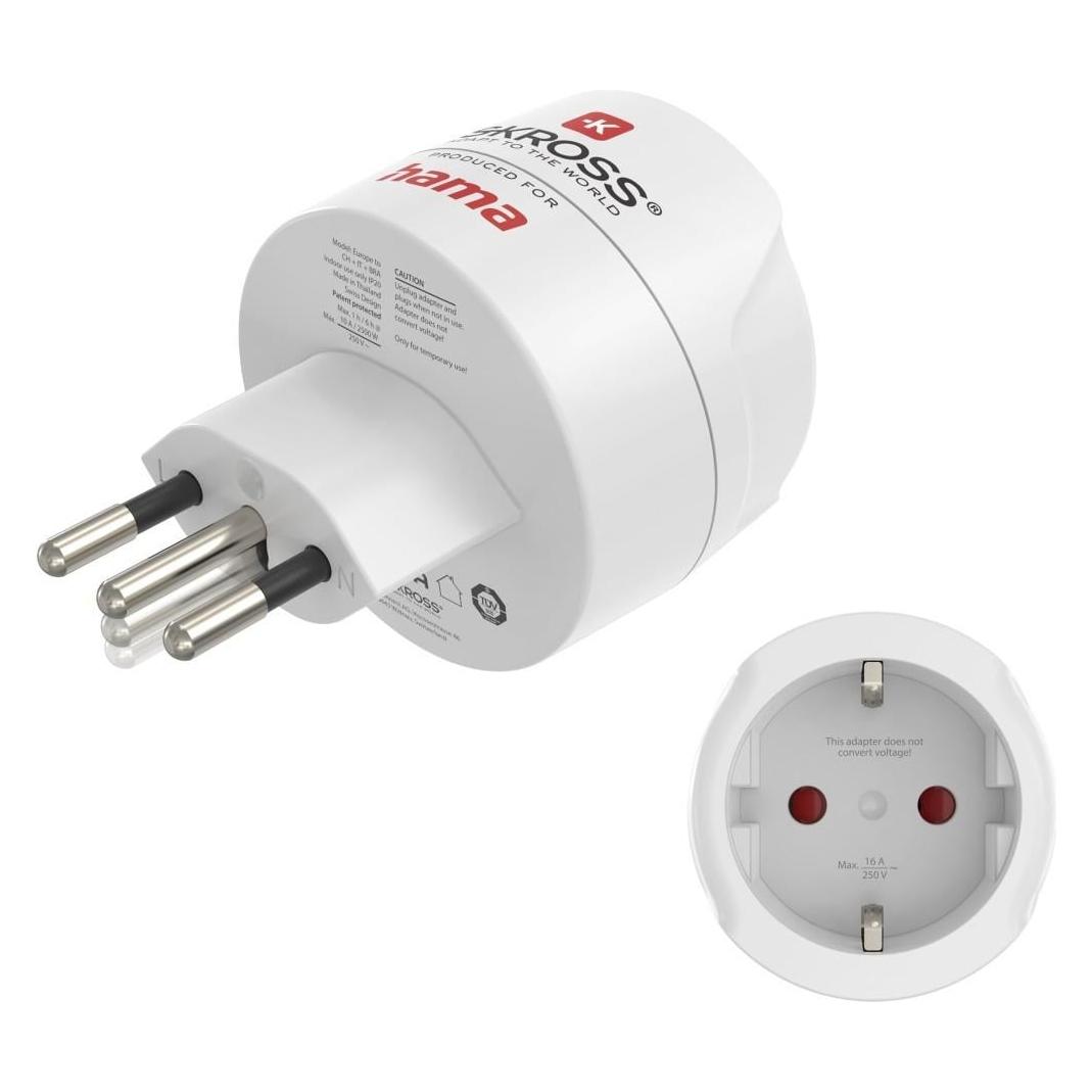 Hama Reiseadapter Typ J, L, N, 3-polig, Weiss (00223487)