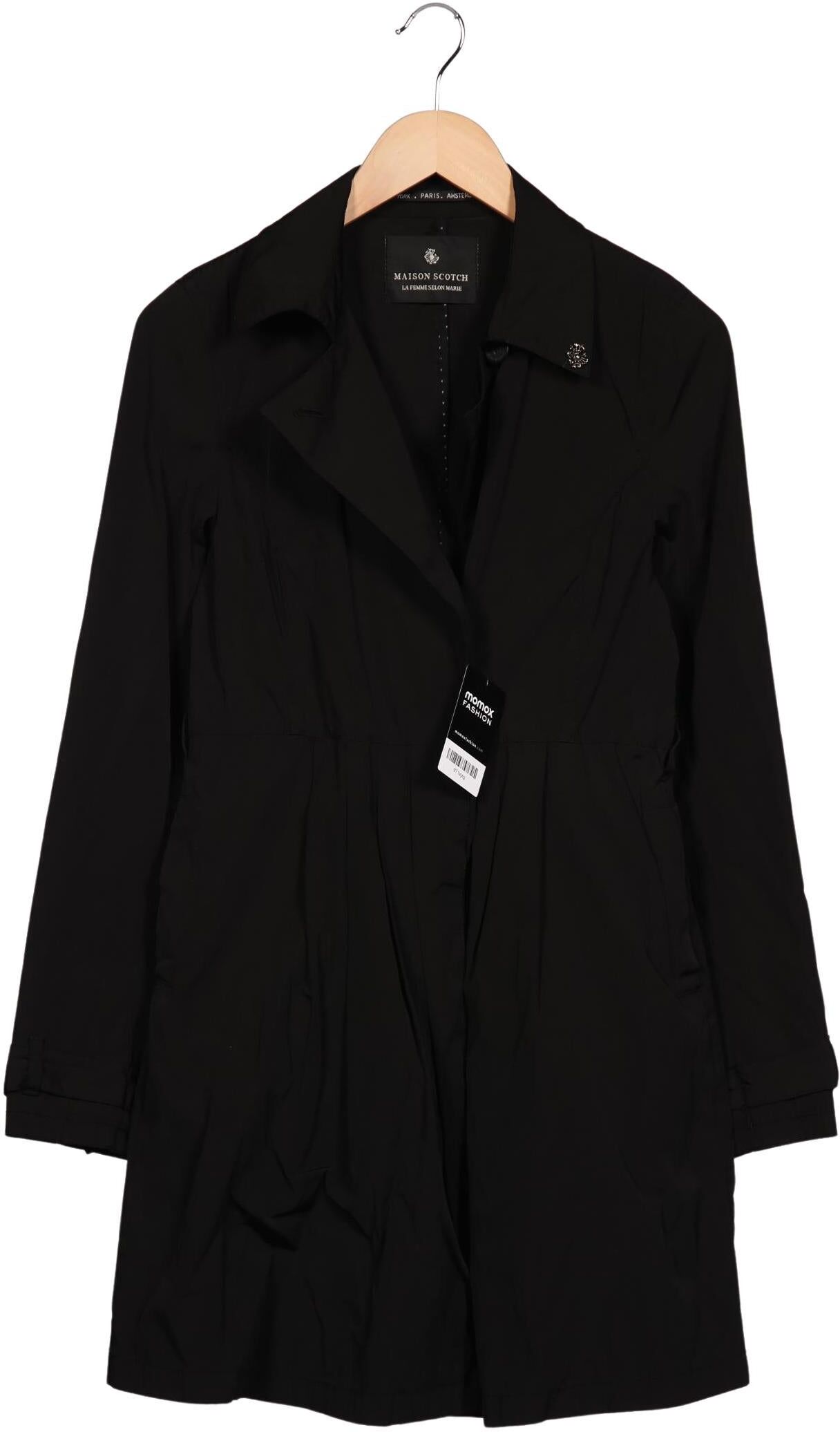 Maison Scotch Damen Mantel, Schwarz, Gr. EU 36 (Maison Scotch 1), Baumwolle / Synthetik - Second Hand