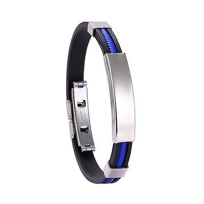 Herrenarmband aus Edelstahl und Silikon, erhältlich in verschiedenen Farben – stilvoll und langlebig für Freizeit und Alltag