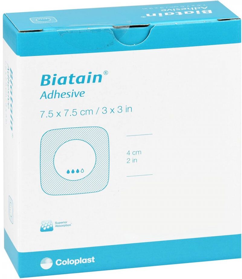Biatain Schaumverband 7,5x7,5 cm selbst haftend 10stk