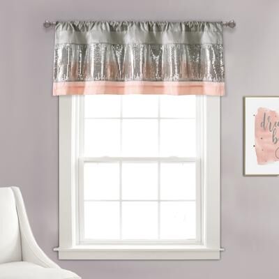 "Lush Decor Night Sky Sequins Embroidery Valance - 18"" x 52"""
