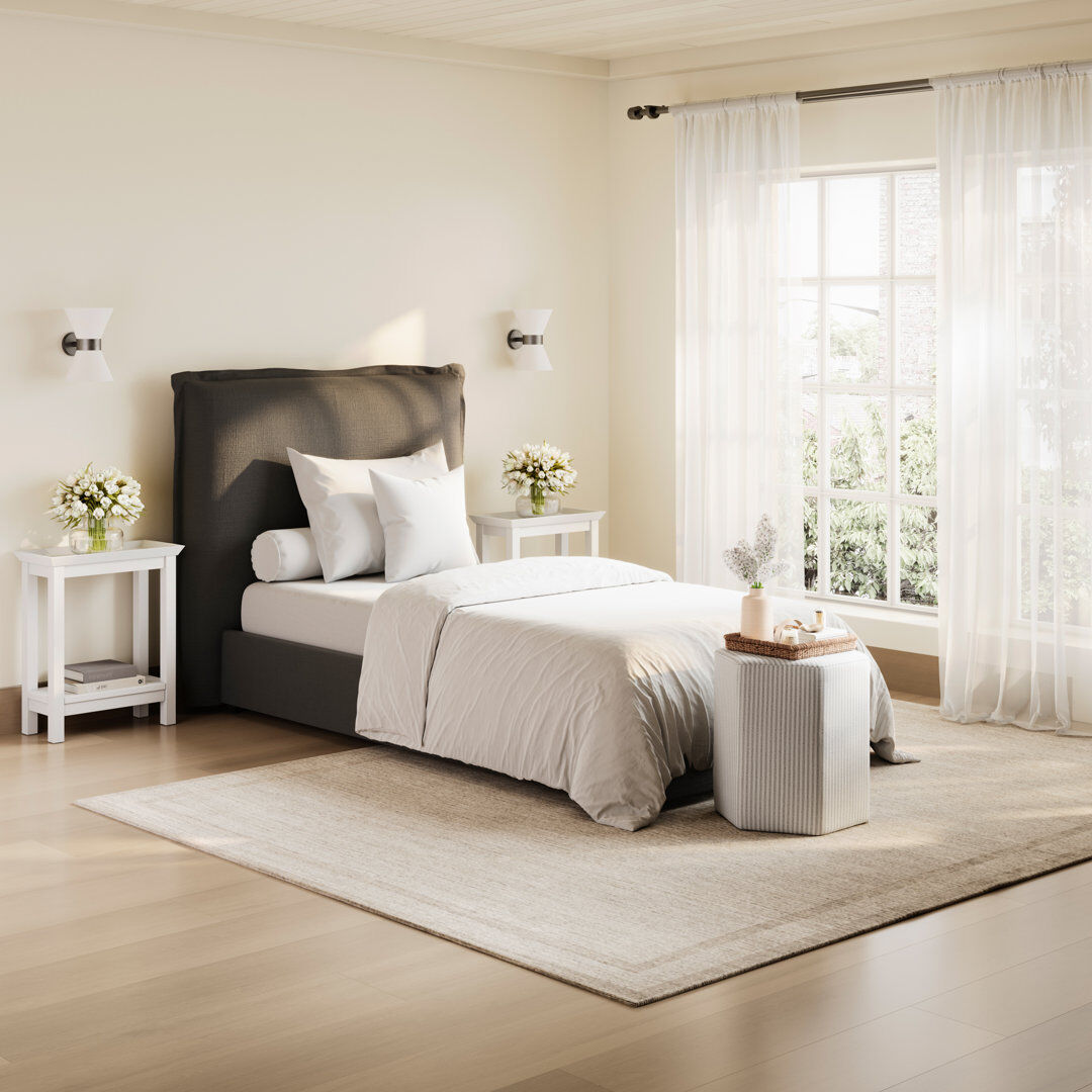 LPD SUNDAY UPHOLSTERED BED Black Single (3')