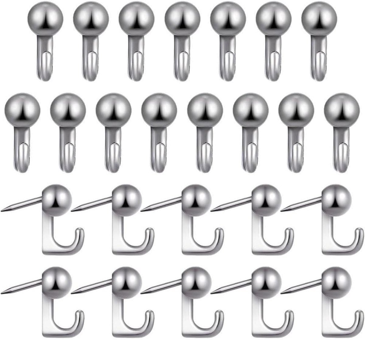 Push Pin Haken Decoratieve Spelden Zilver 25 Stuks