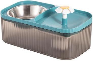 United Automatic Heated Pet Water Feeder Bowl For Cats And Dogs blue