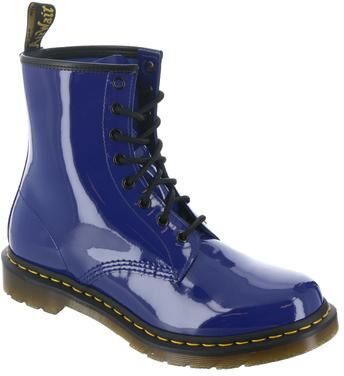 Dr Martens 1460 Patent Lamper Boot - Womens UK 4 US 6 Blue Boot Medium
