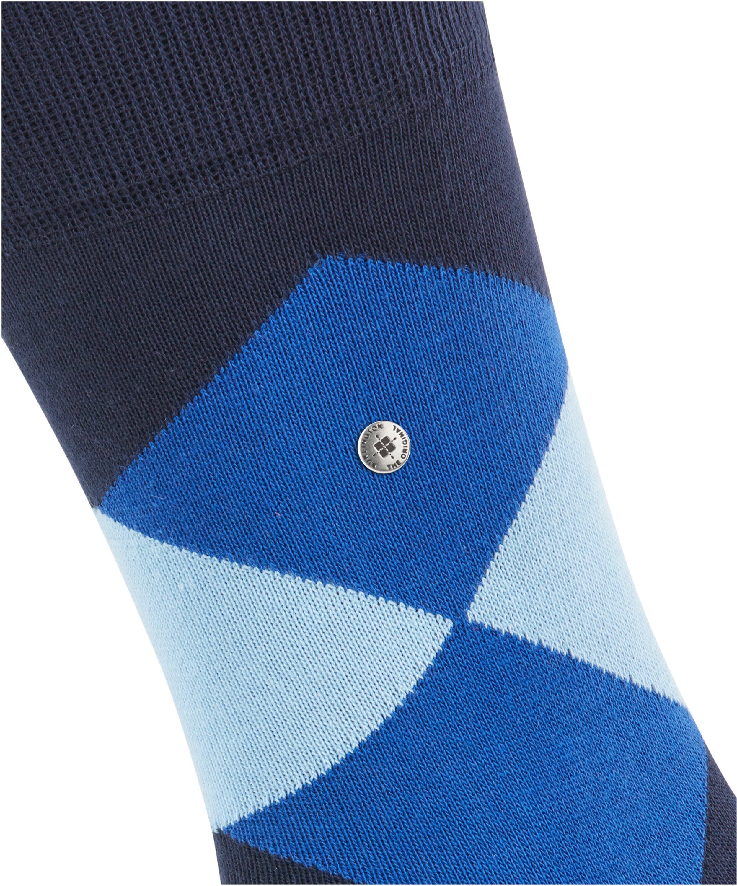Socken BURLINGTON "Clyde", Herren, Gr. 40, marine, Baumwollmischung, Argyle-Muster, Socken Socken, Einheitsgrösse 40-46, modernes Argyle-Muster, Burlington-Clip marine 40