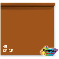 Superior Hintergrund Papier 48 Spice 1,35 x 11m (135 cm), Hintergrundsystem, Orange, Braun