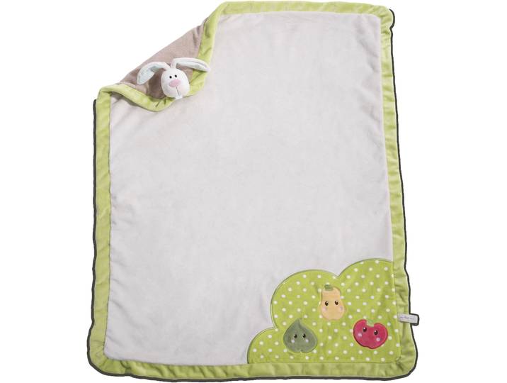 Babydecke NICI My First NICI, Baby-Kuscheldecke mit Schmuse-Hase , bunt, B:75cm L:100cm, Polyester, Wohndecken, Babydecke