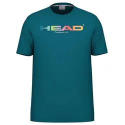 Head T-Shirt Rainbow Teal - S - S