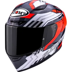 Suomy Track-1 Framework, Integralhelm - Schwarz/Weiß/Rot - XXL