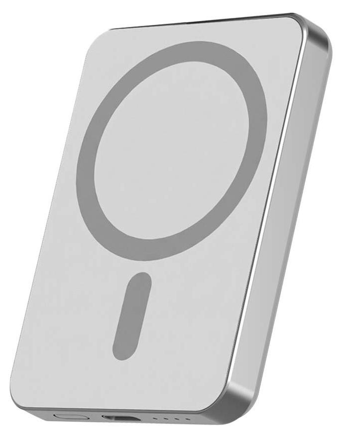 Force Power Powerbank 5000mAh compatibel met MagSafe 15W lichtgrijs