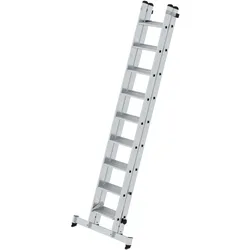 MUNK Stufen-Schiebeleiter mit nivello-Traverse 2-teilig 2x9 Stufen