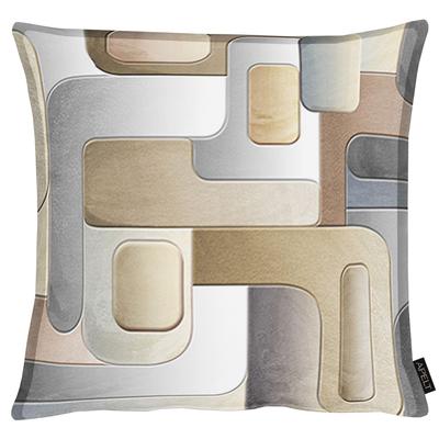 Dekokissen APELT "Lionel", grau (taupe, bedruckt), B:45cm H:5cm L:45cm, Polyester, Dekokissen_Sitzkissen_Kissenhüllen