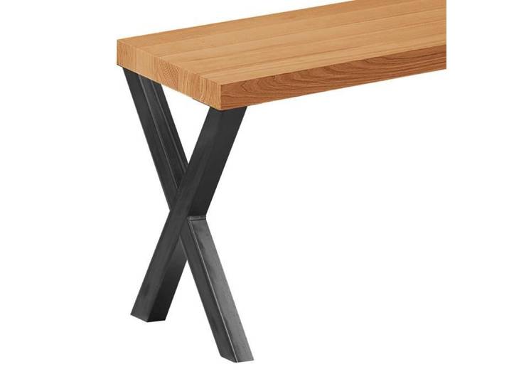 Banc d'entrée - LAMO MANUFAKTUR - Modèle Creative - Bois massif - Pieds en métal - 30x120x47 cm