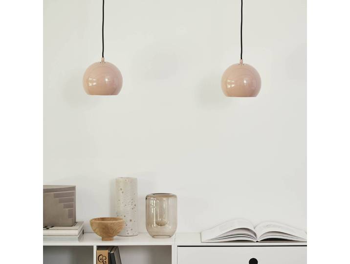 Design hanglamp Ball, dimbaar, crème / amber, Woon-/ Eetkamer, metaal, Design, hanglamp
