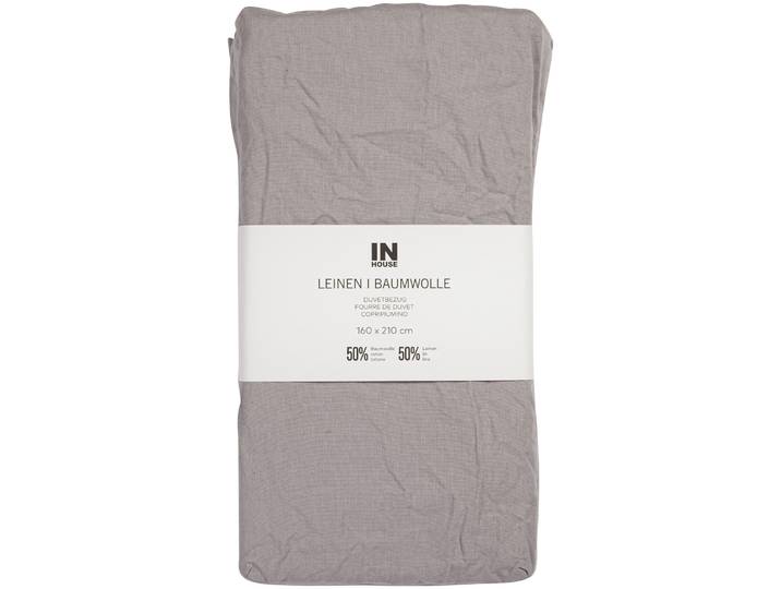 Inhouse Duvet Leinen Fifty-Fifty silber 160x210