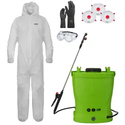 VITO 16L Akku-Sprühgerät + Einweg-Gartenschutzanzug + Schutz- und Sprühzubehör