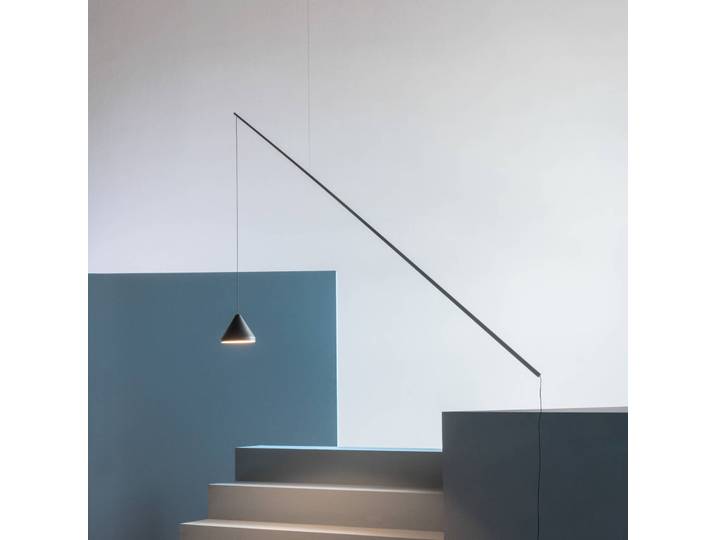 Vibia Hängeleuchte NORTH, dimmbar, schwarz, für Wohn- / Esszimmer, Kunststoff, Design
