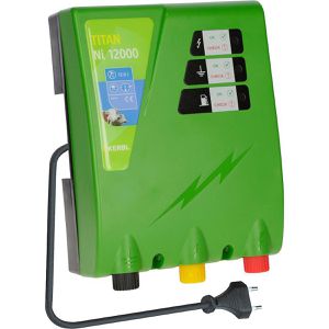 Kerbl Weidezaungerät 392542, Titan Ni 12000, 230 V Netzbetrieb, Zaunlänge bis 230 km