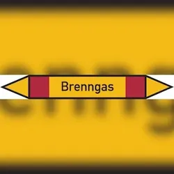 Rohrleitungskennzeichen Brenngas - 100x15 mm Folie selbstklebend