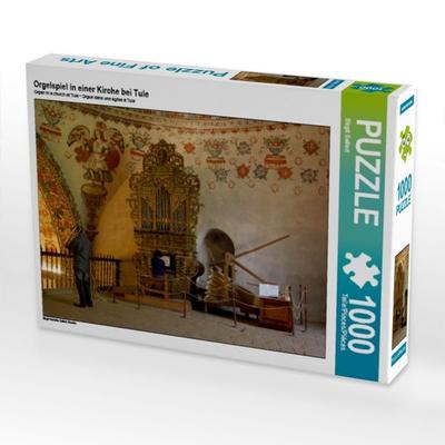 CALVENDO Puzzle Orgelspiel in einer Kirche bei Tule | 1000 Teile Lege-Größe 64x48cm Foto-Puzzle für glückliche Stunden