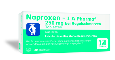 1 A Pharma GmbH NAPROXEN-1A Pharma 250 mg b.Regelschmerzen Tabl. 20 St 09245016