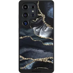 Nivocase Handyhülle für Samsung Galaxy S25 Ultra Hülle NIVOpure Case Schwarz Glitzer Look Marmor Trends (Samsung Galaxy S25 Ultra), Smartphone Hülle, Schwarz