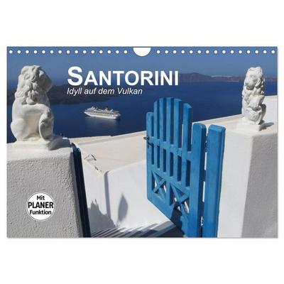 SANTORINI - Idyll auf dem Vulkan (Wandkalender 2027 DIN A4 quer), CALVENDO Monatskalender