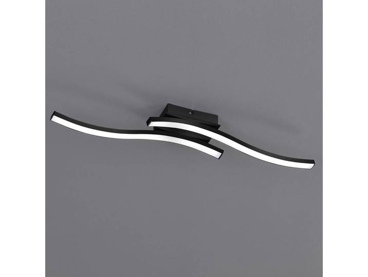 Reality Leuchten LED Deckenlampe Route, schwarz, für Wohn- / Esszimmer, Metall, Modern, LED Deckenleuchte