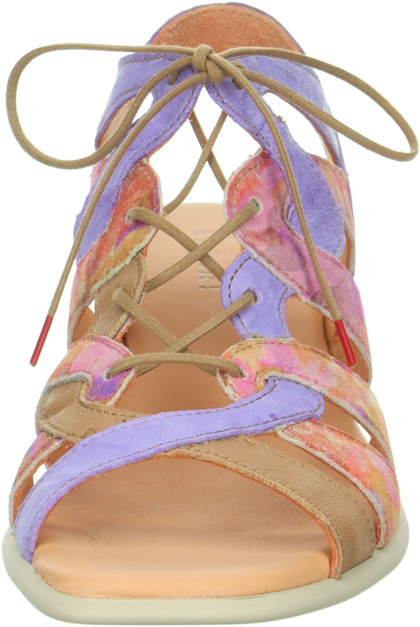 Think! Riemchensandale THINK "Think Sandalen Leder", Damen, Gr. 41, bunt (violett), Leder, Schuhe Riemchensandale