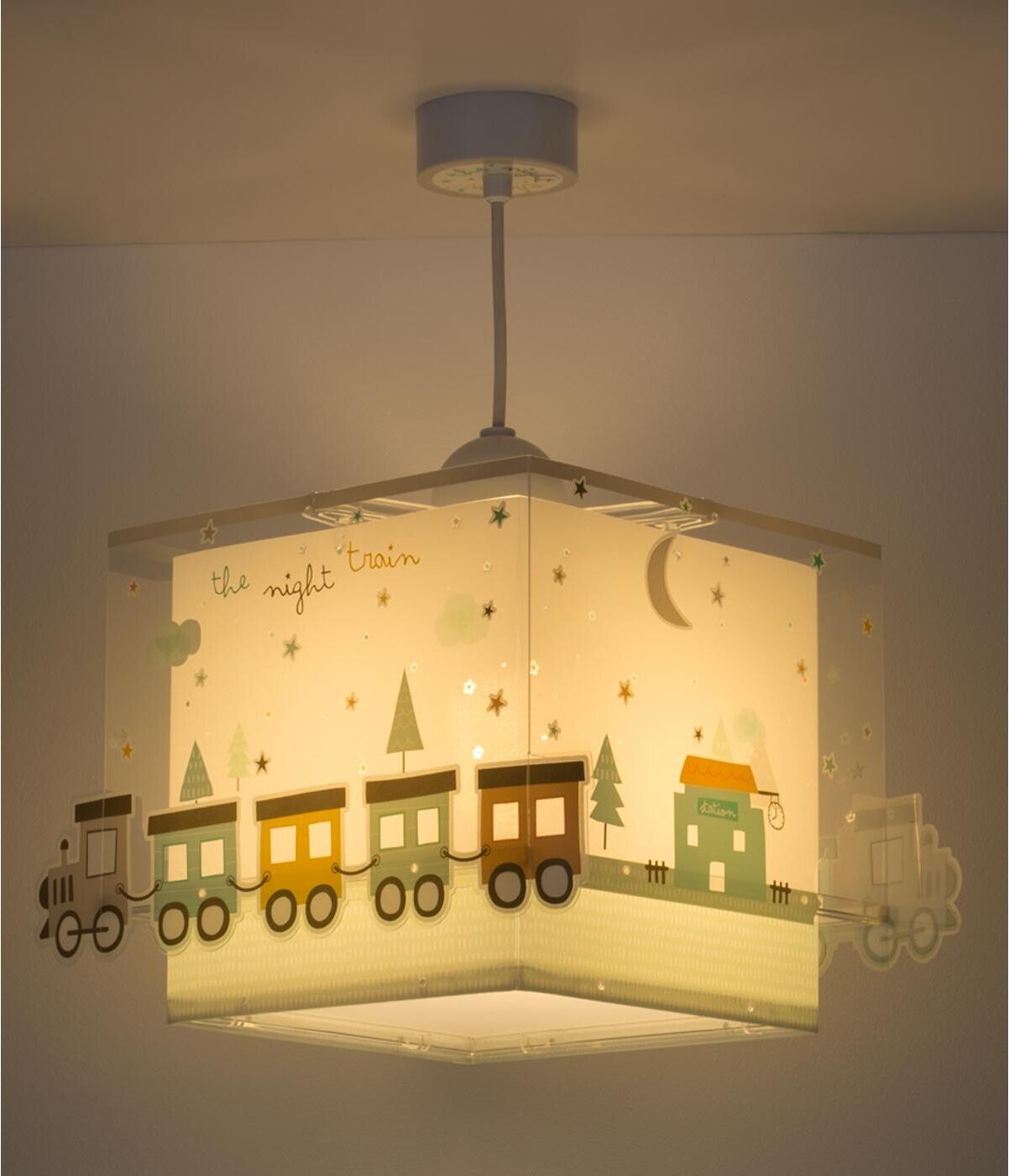 Hängeleuchte DALBER "The Night Train", Baby, Gr. H: 21,5cm, bunt (mehrfarbig), Leuchten Hängeleuchte mehrfarbig H: 21,5cm