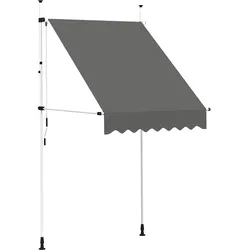 vidaXL Einziehbare Markise Handbetrieben 150 cm Anthrazit