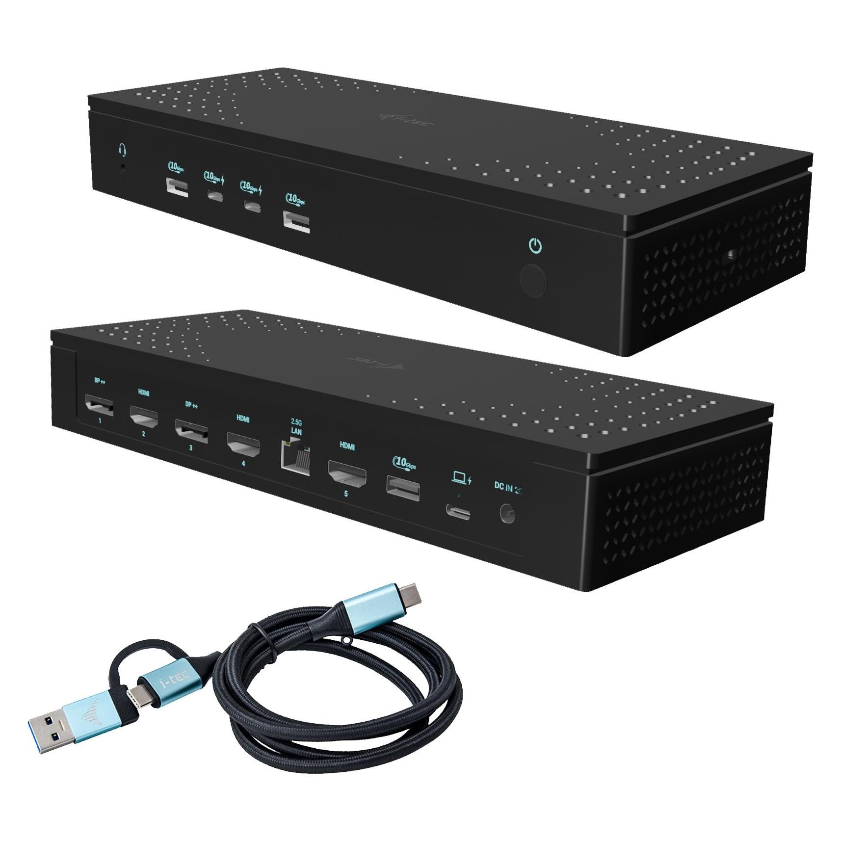 i-tec Universal 5x 4K/60Hz Display Docking Station + Power Delivery 100W (USB-C, 5 Ports) (CA5MONITORDOCKPDIT)