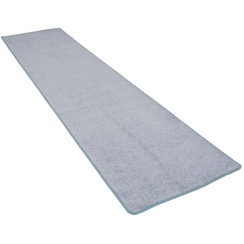 Luna Velourtapijtloper Blauw - Polypropyleen