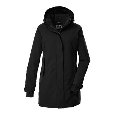 Parka KILLTEC, Damen, Gr. 38, schwarz, Web, Obermaterial: 100% Polyester. Futter: 100% Polyester. Wattierung: 100% Polyester, Jacken Parka, wasser- und winddicht, mit verschweißten Nähten, atmungsaktiv