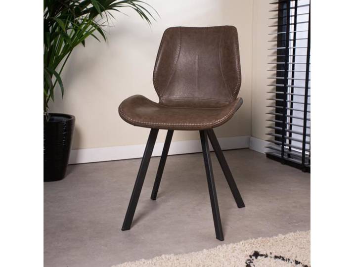 Barry Chaise Salle A Manger Industrielle Taupe