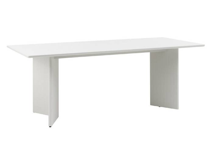 freiraum Esstisch PALMA, in Greige, MDF + Stahl in greige - 90x75x200cm (BxHxT)