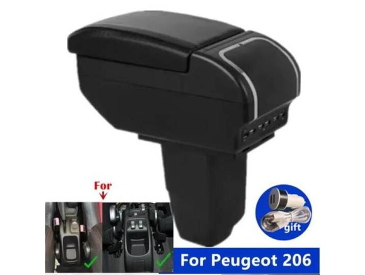Accoudoir de voiture pour PEUGEOT 206, boîte d'accoudoir pour Peugeot 206 CC Cabrio, boîte de rangement intérieure, pièces de rechange dédiées, accessoires de voiture