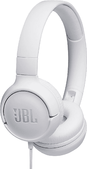 Auriculares - JBL Tune 500, Pure Bass Sound, Micrófono, Plegables, Control volumen, Blanco
