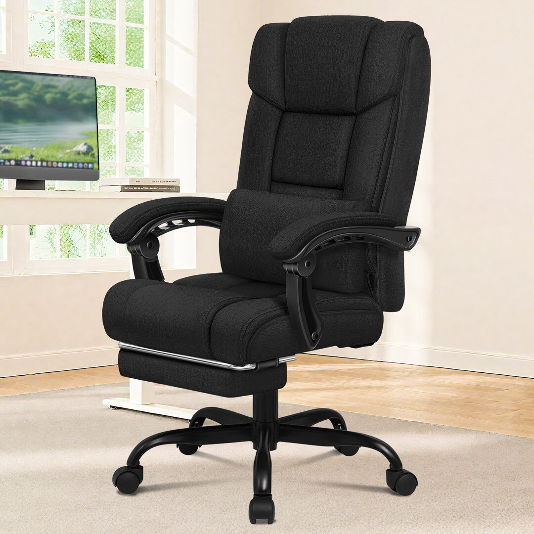 ClassicLiving Monkstown Office Chair Black 64cm W X 61cm D